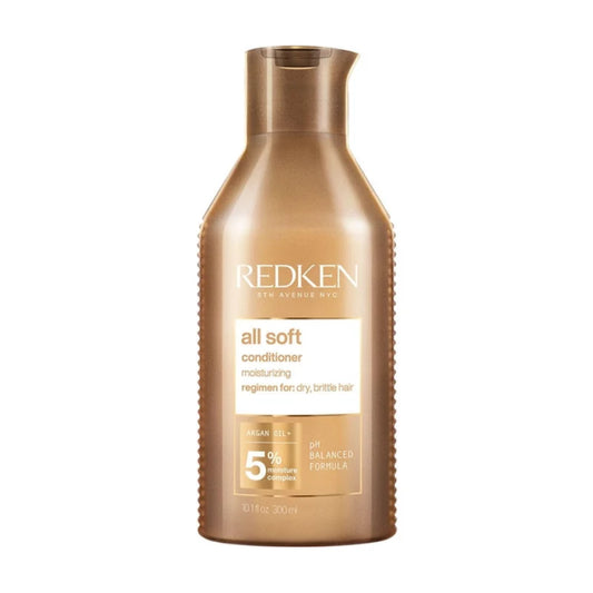 Redken All Soft Conditioner 10.1oz retail size for dry brittle hair daily use
