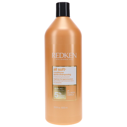 Redken all soft conditioner 33.8oz bottle on a white background